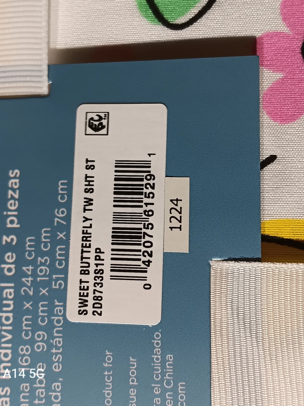 Dream Factory Twin Sheet Set - Pastel Floral & Butterfly Print